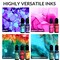 Alcohol Ink Set – New Improved Formula – 24 Highly Saturated, Fast-Drying, Permanent Inks for Epoxy Resin, Tumblers, Fluid Art Painting, Glass, Metal, and More